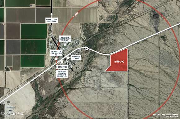 59 Acres of Land for Sale in Wenden, Arizona