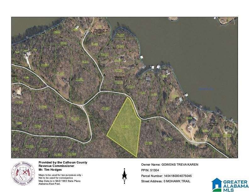 4.7 Acres of Residential Land for Sale in Ohatchee, Alabama