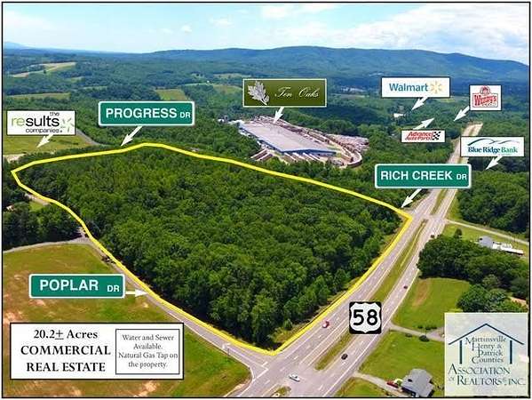 20.2 Acres of Commercial Land for Sale in Stuart, Virginia