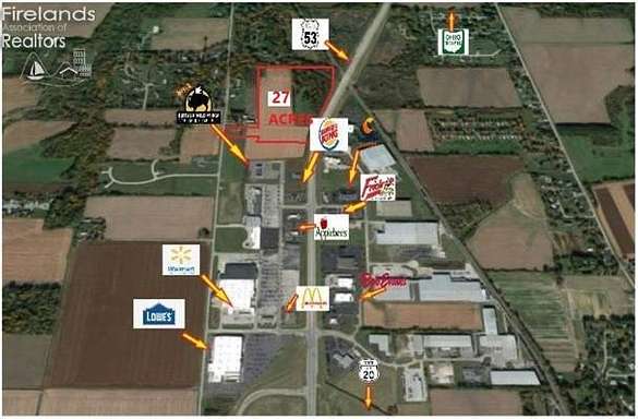 27.6 Acres of Commercial Land for Sale in Fremont, Ohio