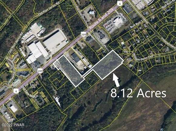 8.12 Acres of Commercial Land for Sale in Milford, Pennsylvania