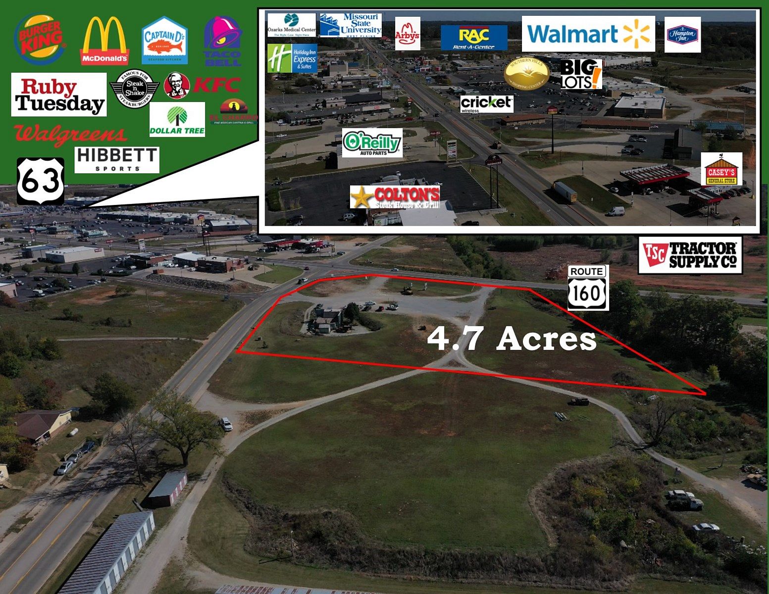 4.7 Acres of Land for Sale in West Plains, Missouri