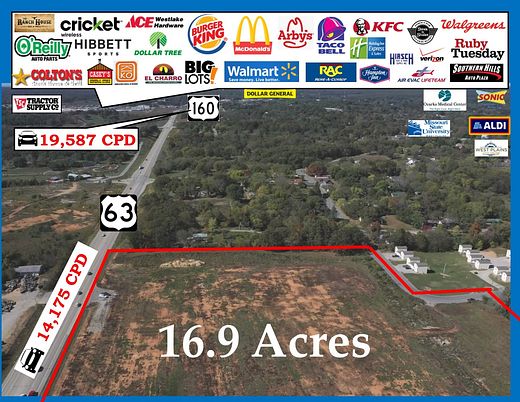 16.9 Acres of Land for Sale in West Plains, Missouri