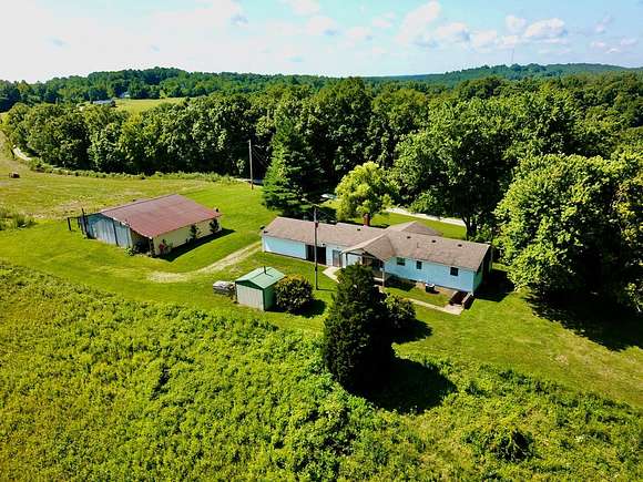 113 Acres of Land with Home for Sale in Taswell, Indiana