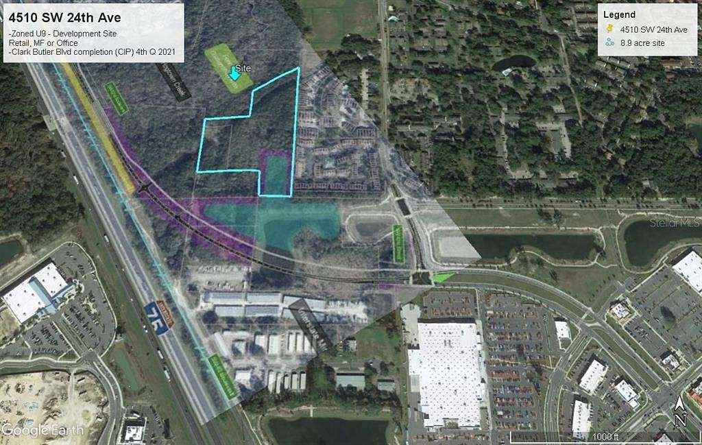 8.8 Acres of Commercial Land for Sale in Gainesville, Florida