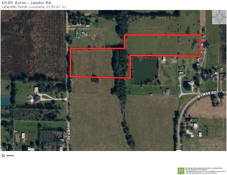 10.89 Acres of Agricultural Land for Sale in Scott, Louisiana