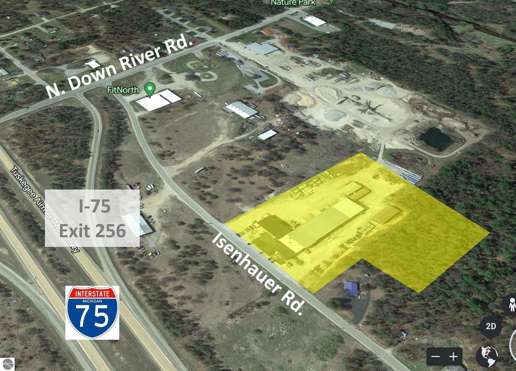 8.6 Acres of Improved Commercial Land for Sale in Grayling, Michigan