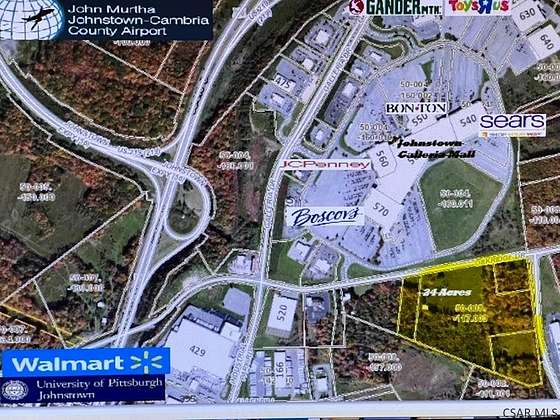 24 Acres of Commercial Land for Sale in Johnstown, Pennsylvania