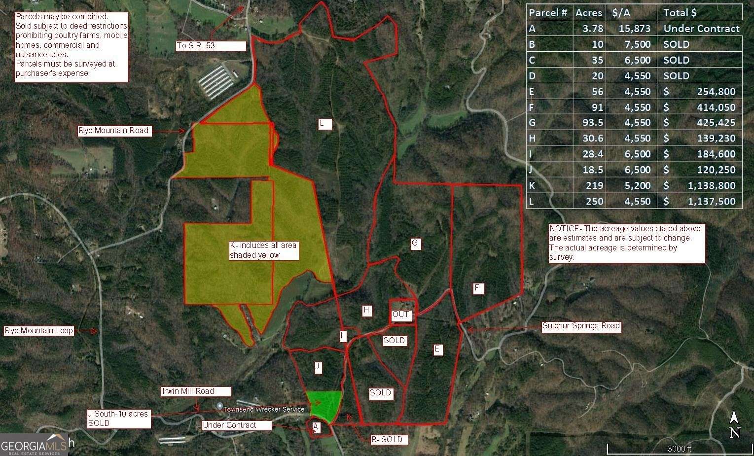 250 Acres of Land for Sale in Fairmount, Georgia