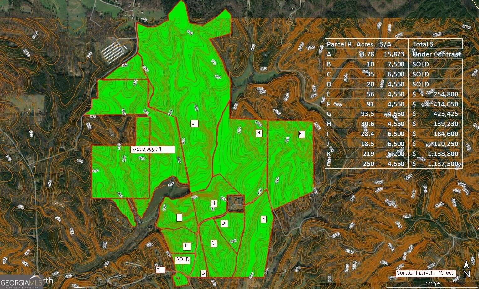 219 Acres of Land for Sale in Fairmount, Georgia