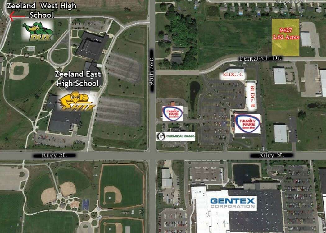 2.82 Acres of Commercial Land for Sale in Zeeland, Michigan