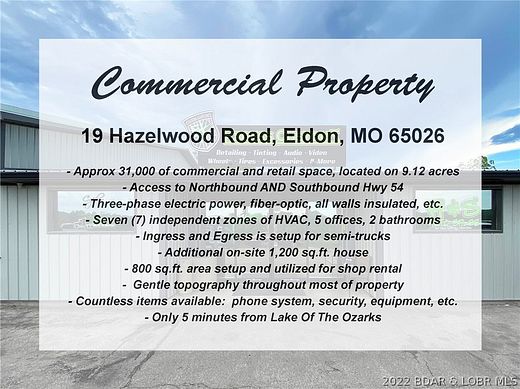 9.1 Acres of Mixed-Use Land for Sale in Eldon, Missouri