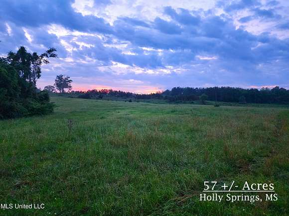 57.7 Acres of Recreational Land & Farm for Sale in Holly Springs, Mississippi