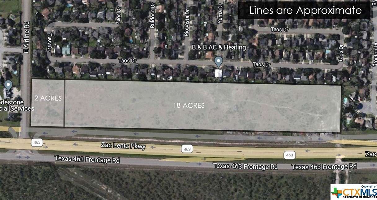 18 Acres of Commercial Land for Sale in Victoria, Texas