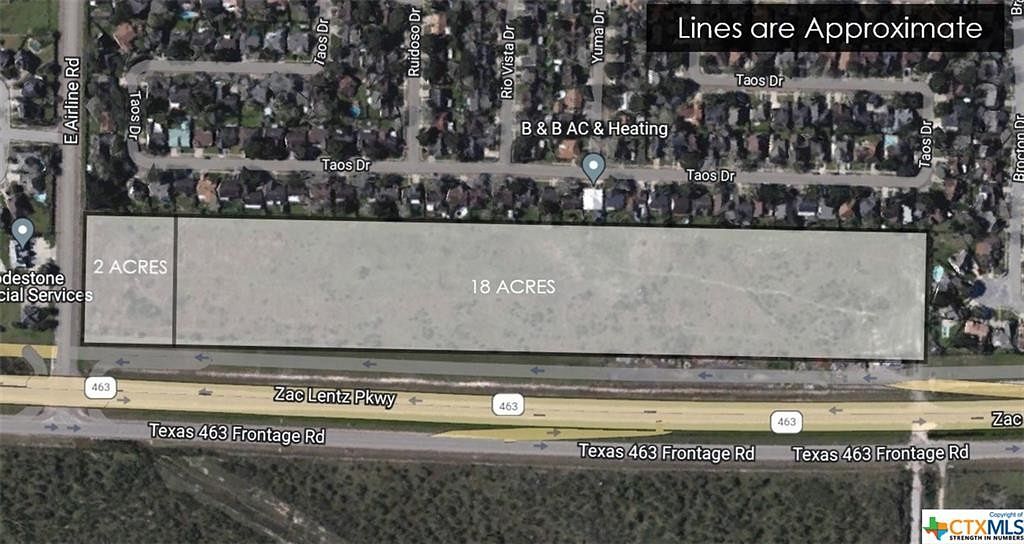18 Acres of Commercial Land for Sale in Victoria, Texas