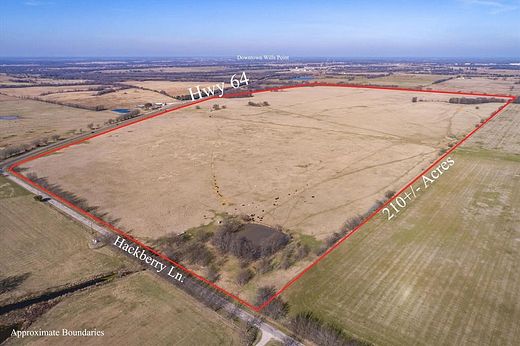 210 Acres of Agricultural Land for Sale in Wills Point, Texas