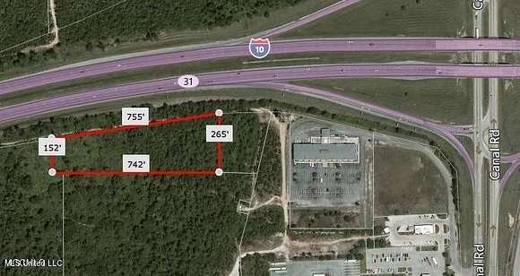 3.5 Acres of Commercial Land for Sale in Gulfport, Mississippi