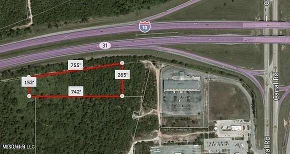 3.5 Acres of Commercial Land for Sale in Gulfport, Mississippi