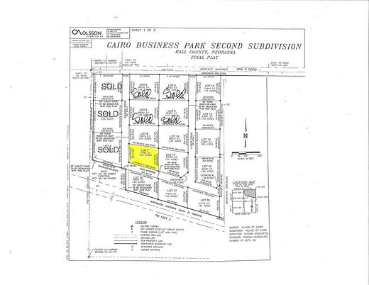 1.7 Acres of Commercial Land for Sale in Cairo, Nebraska