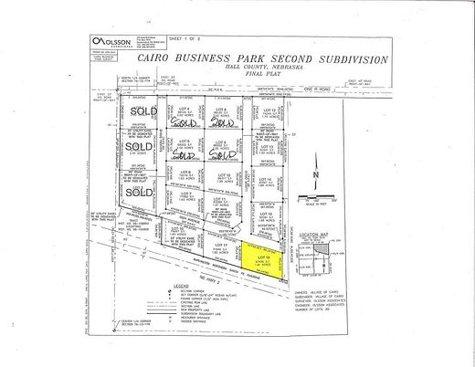 1.8 Acres of Commercial Land for Sale in Cairo, Nebraska