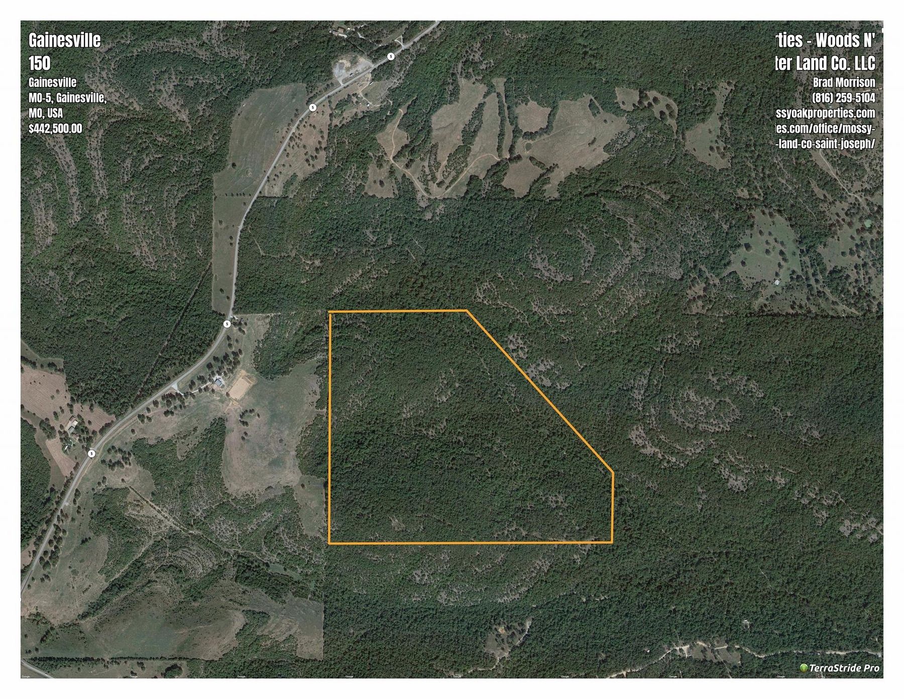150 Acres of Recreational Land for Sale in Gainesville, Missouri