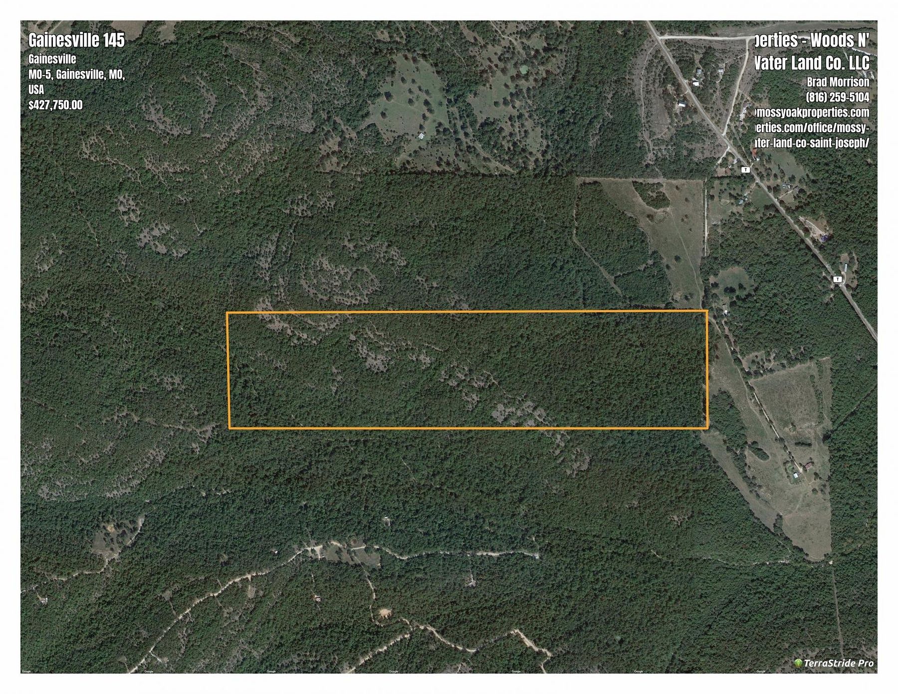 145 Acres of Recreational Land for Sale in Gainesville, Missouri