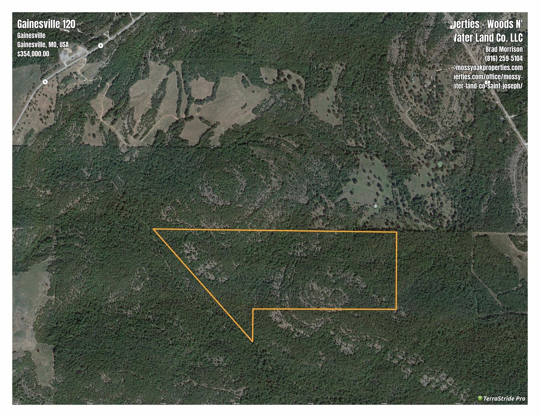 120 Acres of Recreational Land for Sale in Gainesville, Missouri