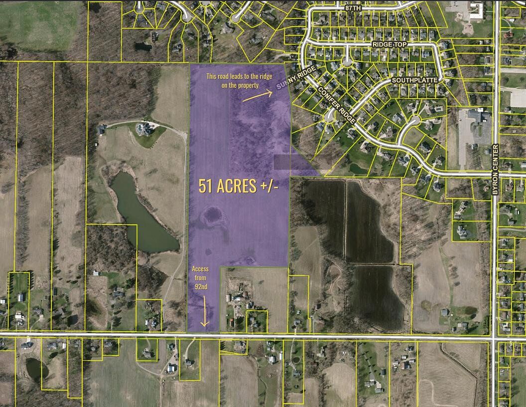 51 Acres of Land for Sale in Byron Center, Michigan