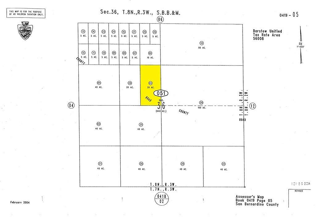 20 Acres of Land for Sale in Barstow, California