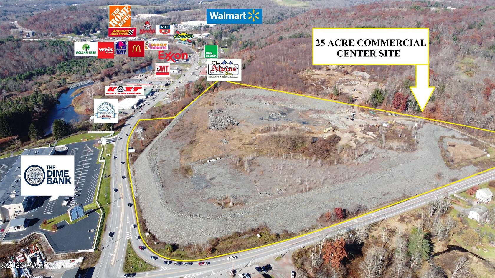 26 Acres of Commercial Land for Sale in Honesdale, Pennsylvania