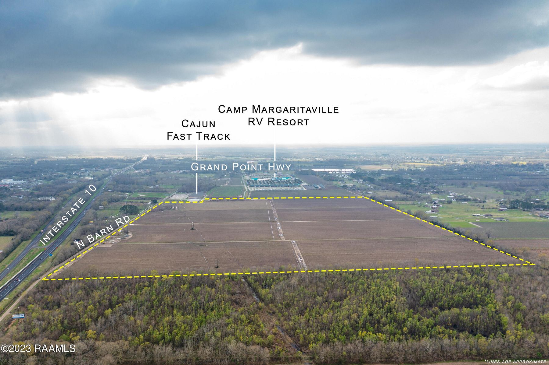 165 Acres of Mixed-Use Land for Sale in Breaux Bridge, Louisiana