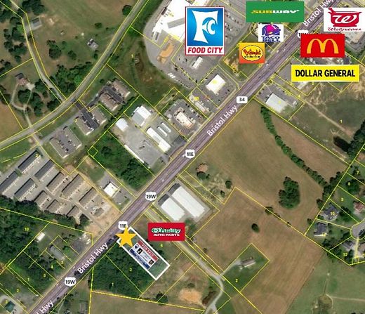 1 Acre of Commercial Land for Sale in Piney Flats, Tennessee