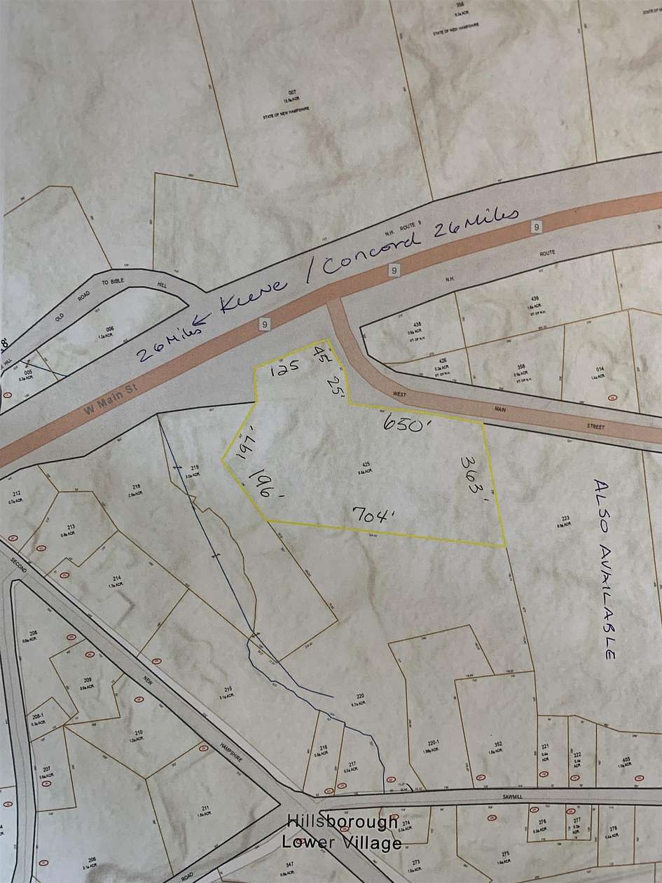 6.5 Acres of Commercial Land for Sale in Hillsborough, New Hampshire