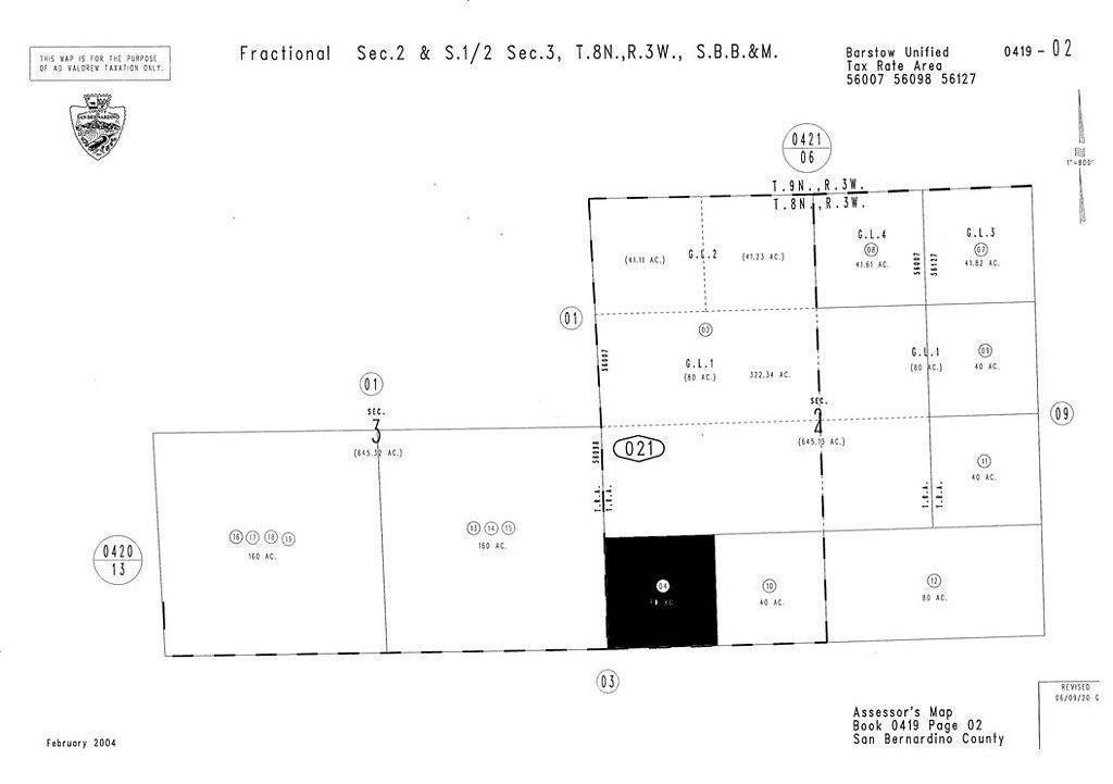 120 Acres of Land for Sale in Hinkley, California