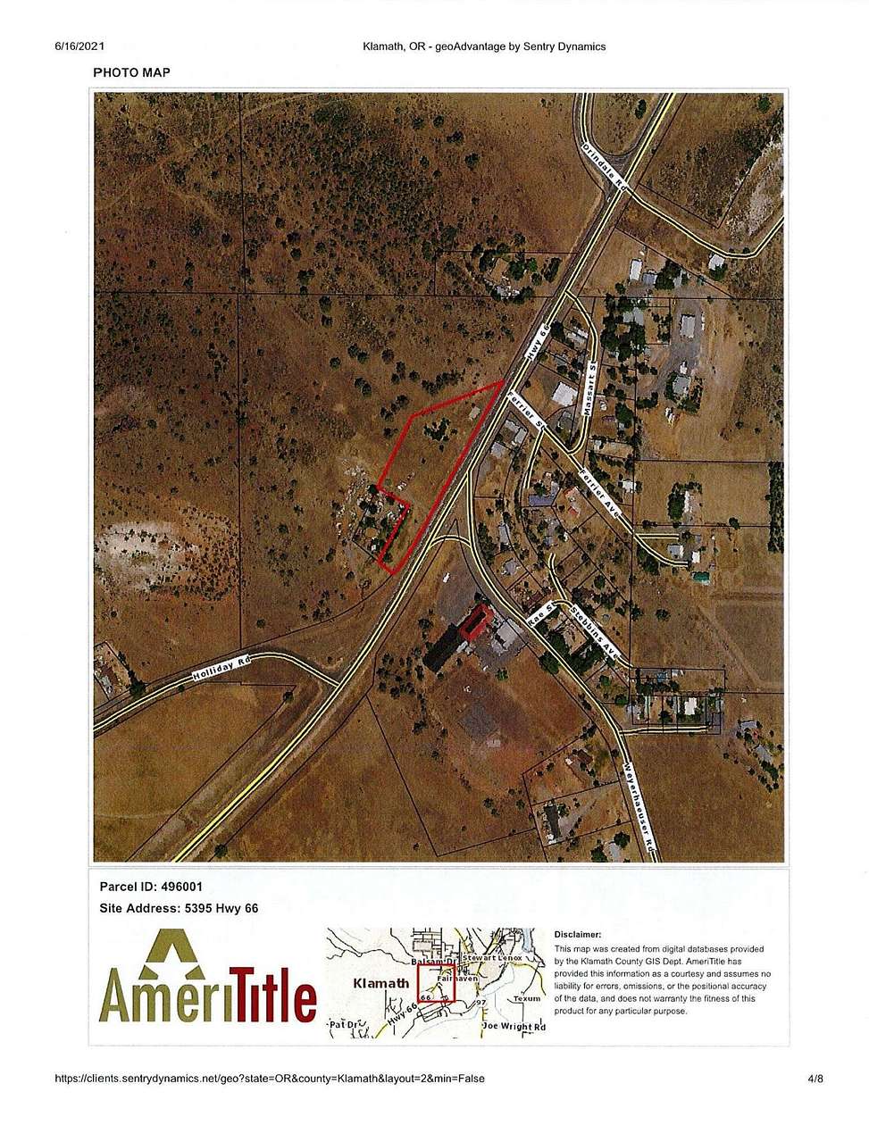 2.25 Acres of Commercial Land for Sale in Klamath Falls, Oregon