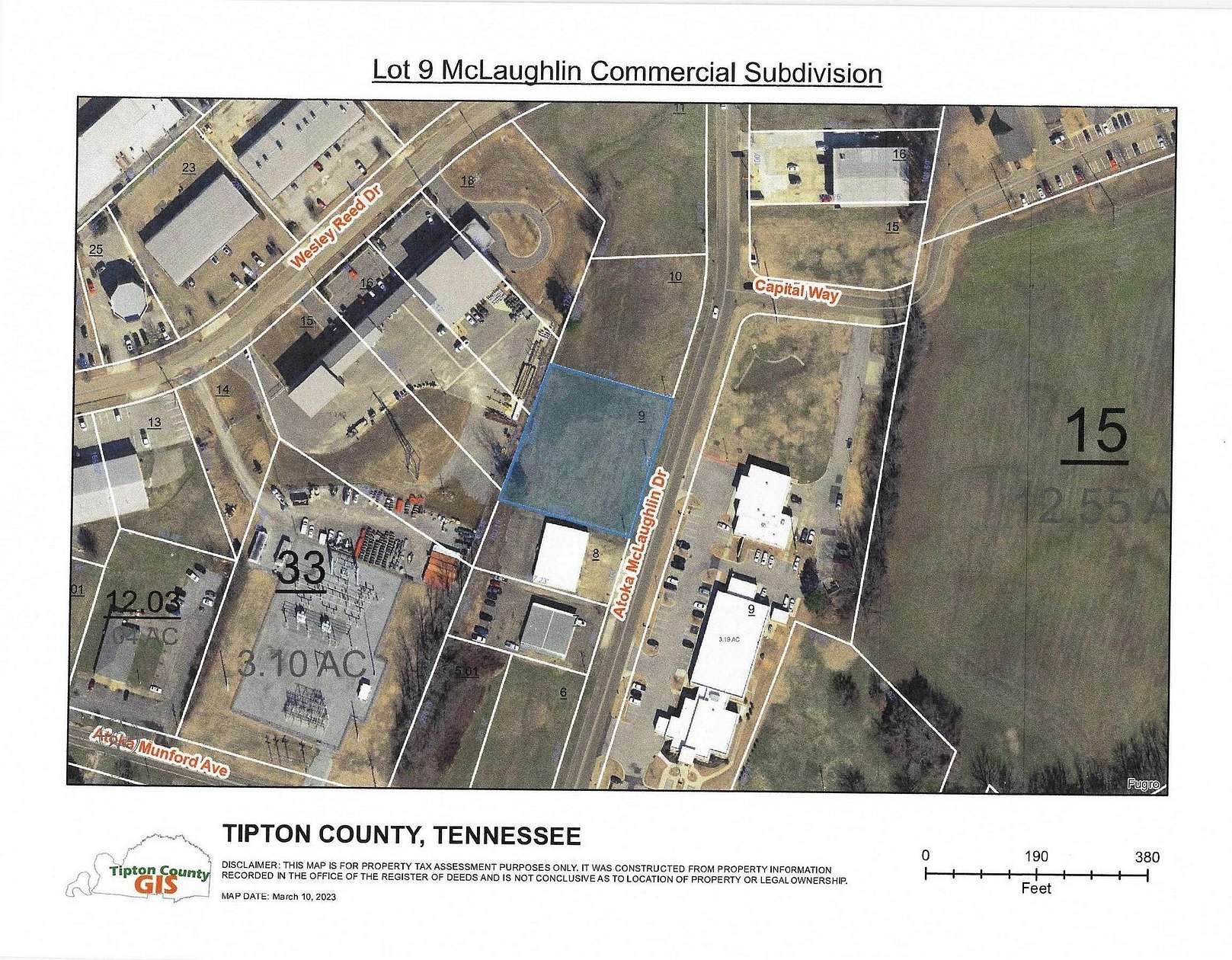 0.84 Acres of Commercial Land for Sale in Atoka, Tennessee