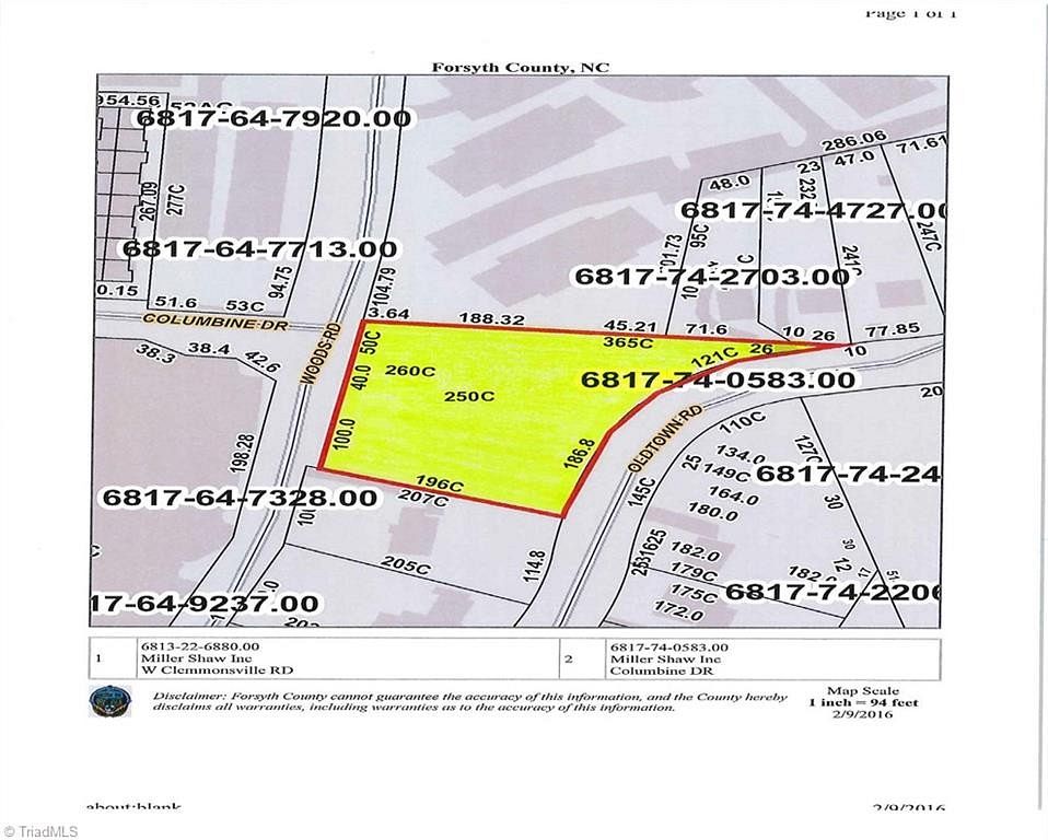 1.2 Acres of Residential Land for Sale in Winston-Salem, North Carolina