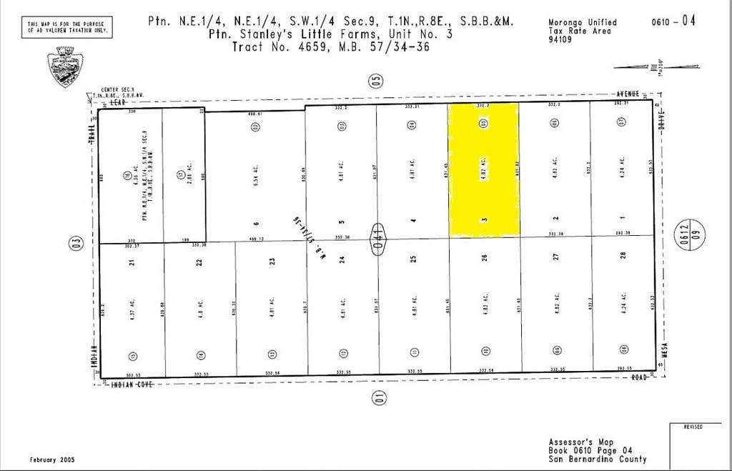 4.82 Acres of Land for Sale in Twentynine Palms, California