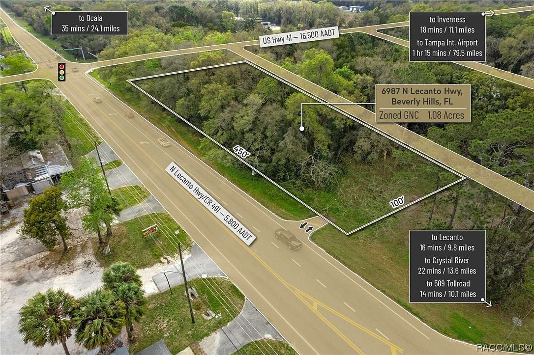 1.08 Acres of Commercial Land for Sale in Beverly Hills, Florida