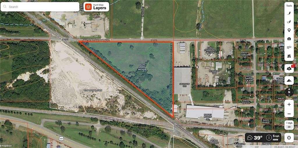9.3 Acres of Commercial Land for Sale in Sallisaw, Oklahoma
