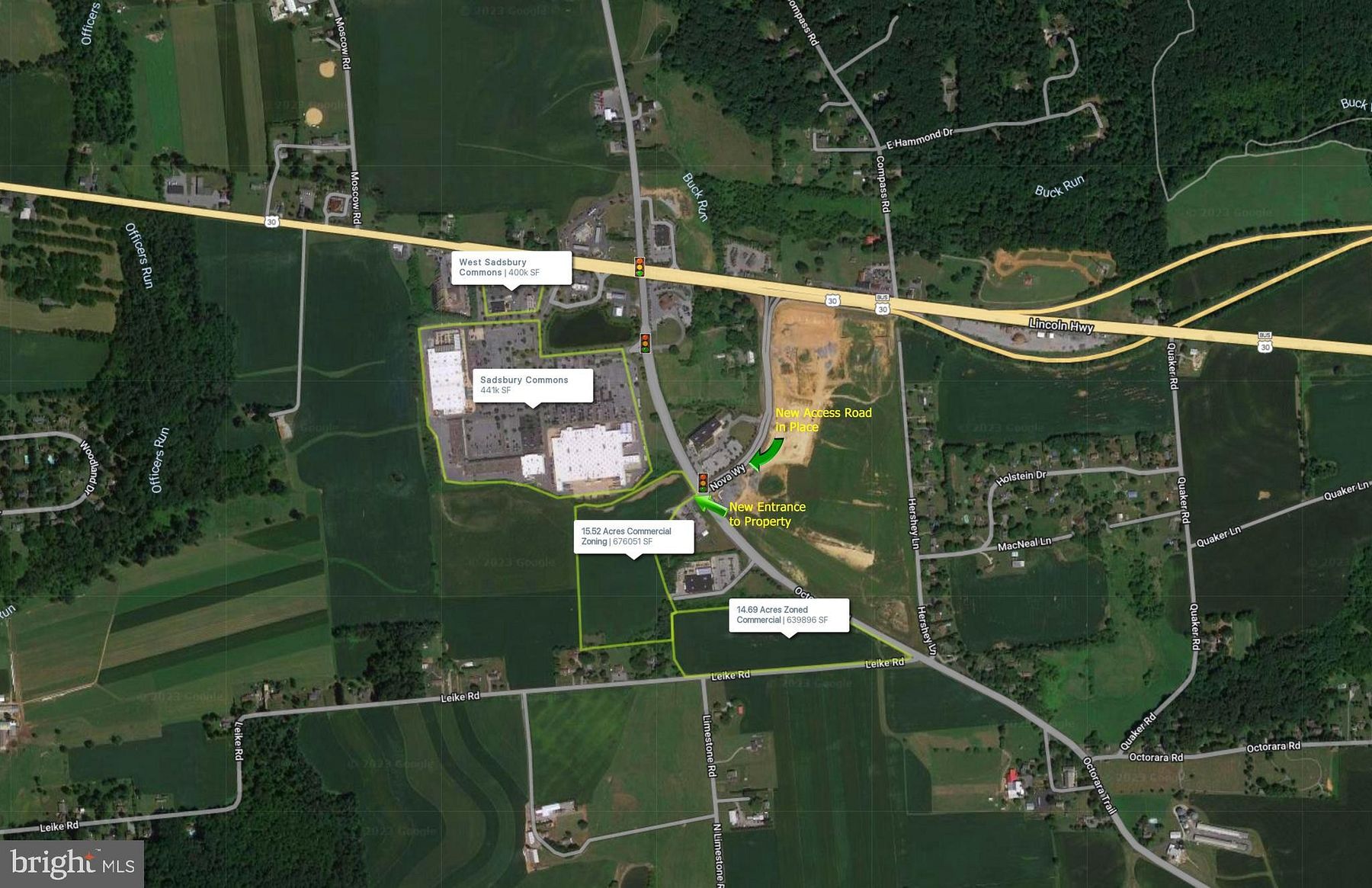 15.5 Acres of Commercial Land for Sale in Parkesburg, Pennsylvania
