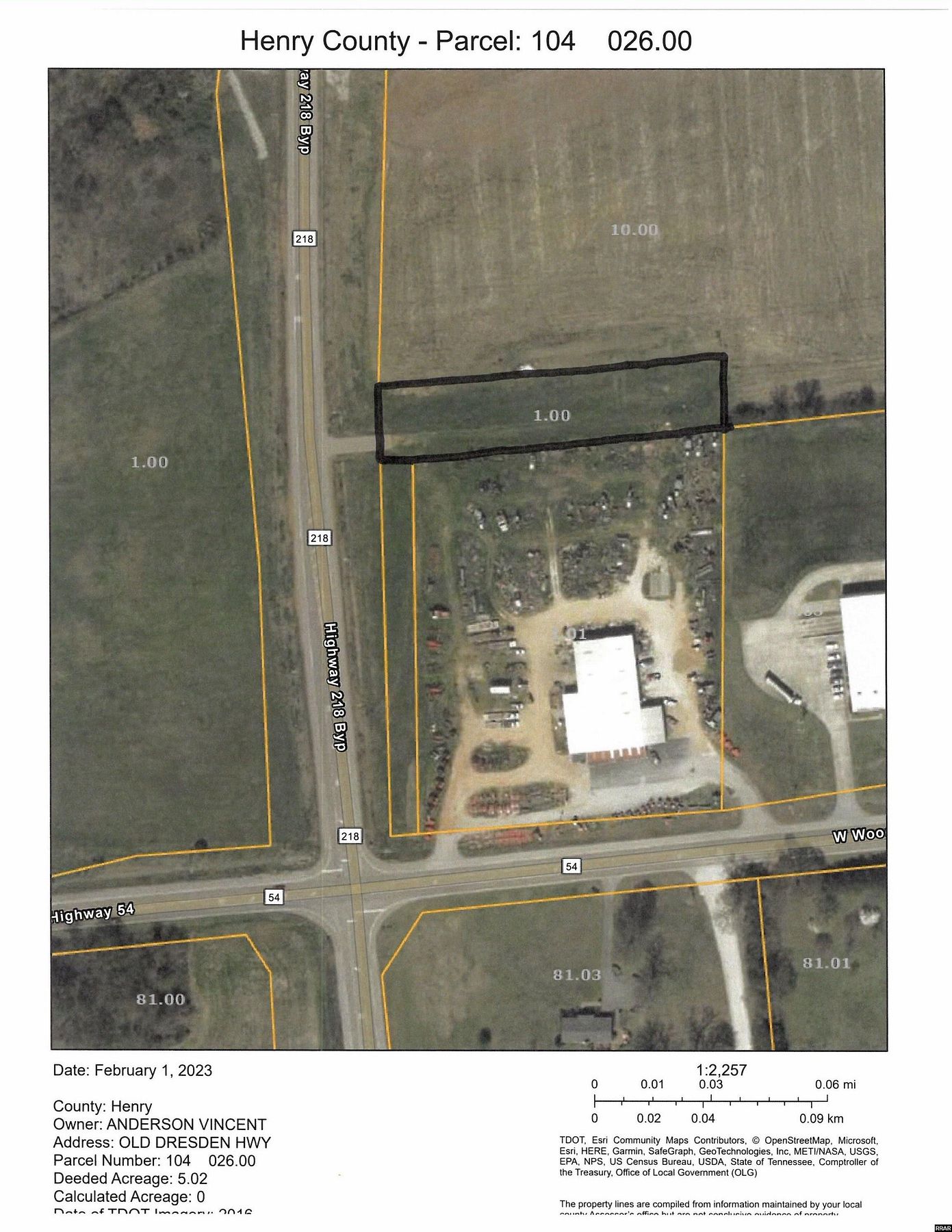 1 Acre of Commercial Land for Sale in Paris, Tennessee