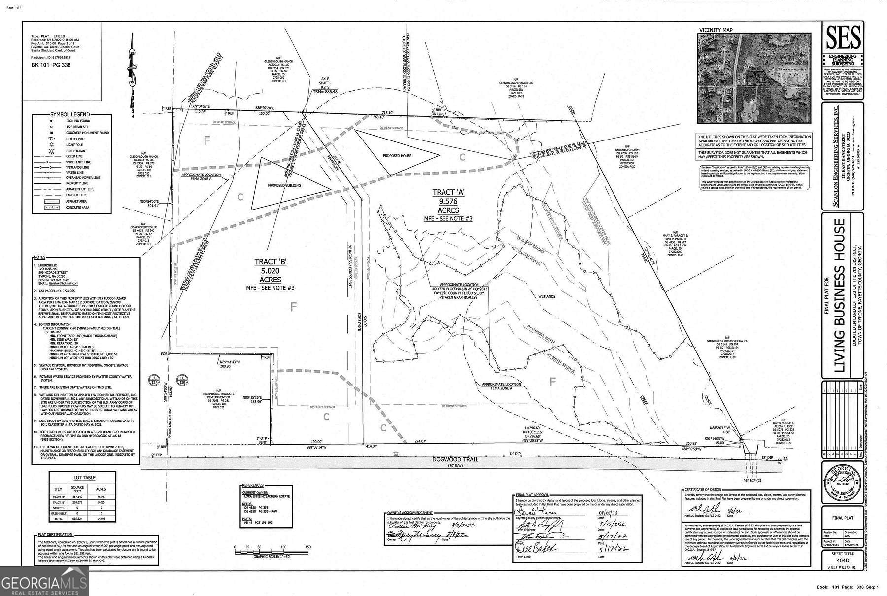 14.616 Acres of Land for Sale in Tyrone, Georgia