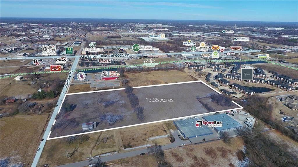 13.4 Acres of Commercial Land for Sale in Rogers, Arkansas