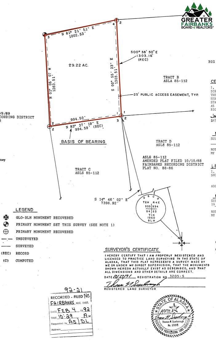 29.22 Acres of Recreational Land for Sale in Fairbanks, Alaska