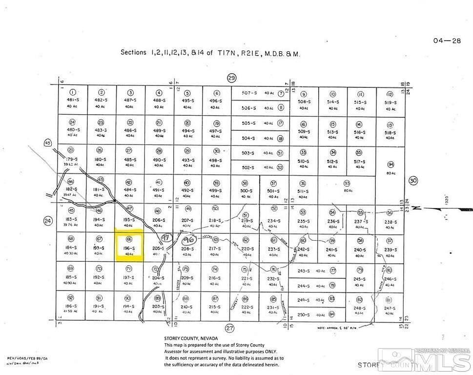 40.1 Acres of Land for Sale in Virginia City, Nevada