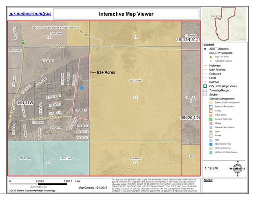 61.2 Acres of Land for Sale in Topock, Arizona