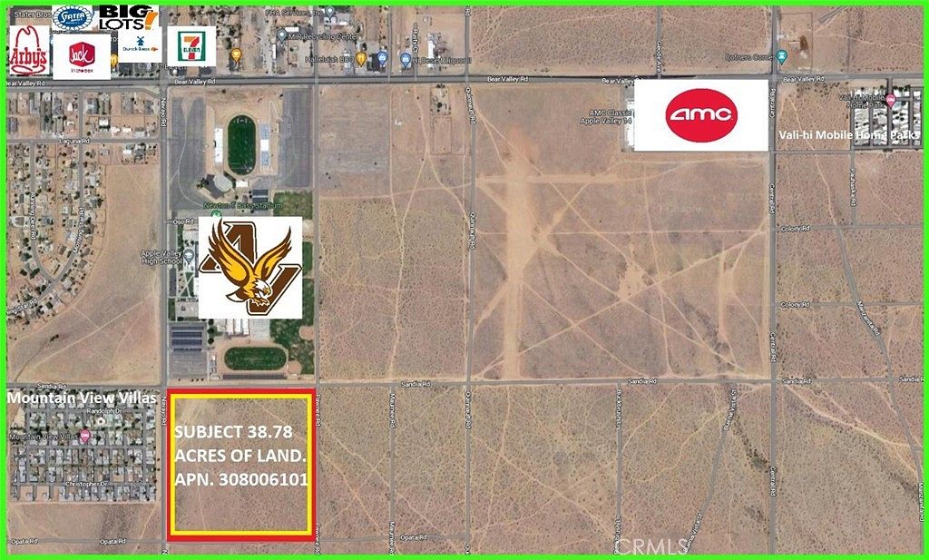 38.8 Acres of Land for Sale in Apple Valley, California