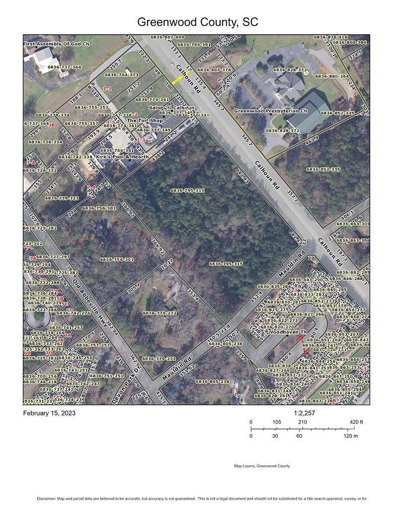 7.3 Acres of Commercial Land for Sale in Greenwood, South Carolina