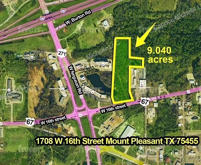 9 Acres of Improved Commercial Land for Sale in Mount Pleasant, Texas